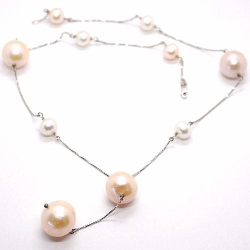 Collana oro bianco 18k - collana,