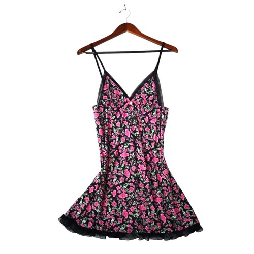 Pink and black - , floral