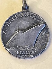 MEDAGLIA JOHNSON NAVE T/N RAFFAELLO ITALIA NAVIGAZIONE IN ARGENTO 800