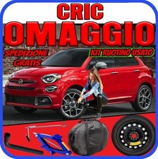 Ruotino Di Scorta 5Fori Da 17 Per La Fiat 500X Con Kit Cric Crick + Chiave Sacca