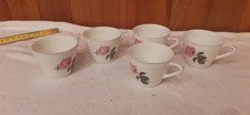 ✅?5 tazzine d'epoca vintage in fine porcellana tema rose roselline