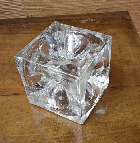 Fermacarte cubo vetro - fermacarte,