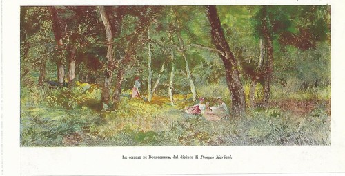 Antique print bordighera rest - antique,