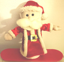 BABBO NATALE CON SLITTA PELUCHE ROSSO CON MOVIMENTO AVANTI INDIETRO 25 X 29 CM