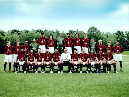 Cartolina squadra milan - cartolina,