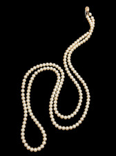 Collana donna di perle vintage in vetro o resina? Chiusura antica anni 50 70