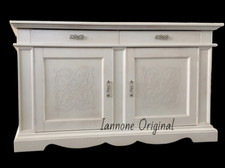 CREDENZA BIANCA   MADIA  SOGGIORNO AVORIO PATINATO CON DECORI A RILIEVO