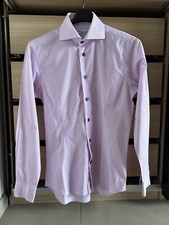 Camicia Fantasia Rosa Tg. 38 Class Collection Uomo Usata Slim Fit