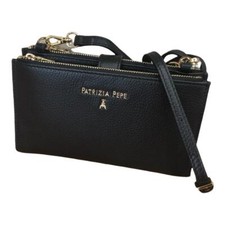 PATRIZIA PEPE PORTAFOGLI con TRACOLLA 2 zip grande PELLE 7 CARD+SPICCI CQ9774