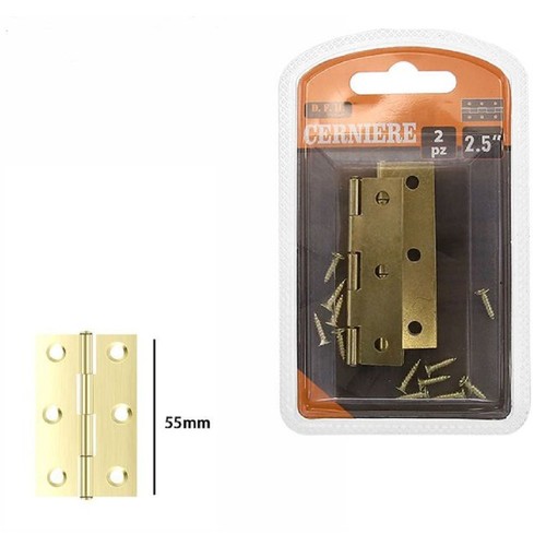 Set pezzi cerniere ottone - 2, in