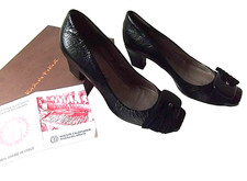 MAISON MARTINA Scarpe Decoltè 36 Vera Pelle Nero Made in Italy da 135€ ho Moma