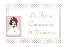 Cialda comunione bimba - comunione,