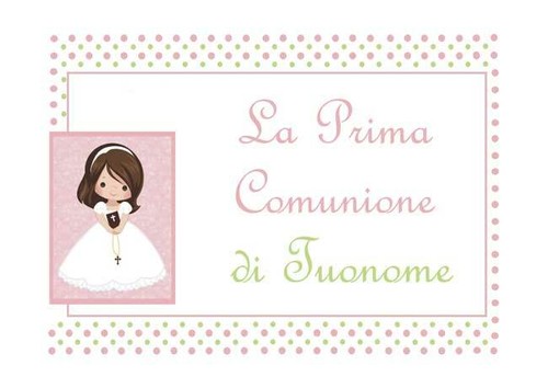 Cialda comunione bimba - comunione,