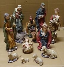 PRESEPE COMPLETO STATUINE ALTEZZA CM. 30 IN RESINA EPOCA 1980  - 304
