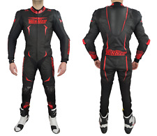 Tuta racing pelle moto corsa pista 1 mono pezzo intera traforata saponette gobba