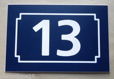 plaque gravée numéro porte