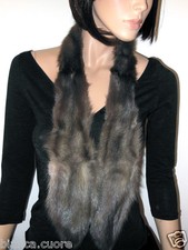 COLLO VISONE Pelliccia grigio