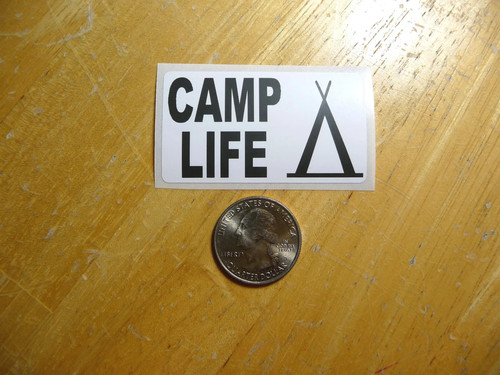 Adesivo camp life decalcomania - adesivo,