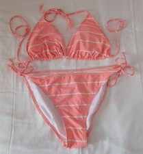 COSTUME DONNA XL ROSA A RIGHE
