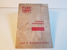 Manuale libretto uso manutenzione Fiat 1100 T Furgone Camioncino non copia 1958.