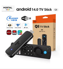 Clé TV Android 14, commande vocale, cinéma, WIFI 6, Bluetooth, vidéo 4K