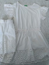 Abito Benetton Bambina 6/7 Anni + Gonna 