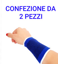 N. 2 Polsiera elastica polsino da supporto per polso protezione sport palestra