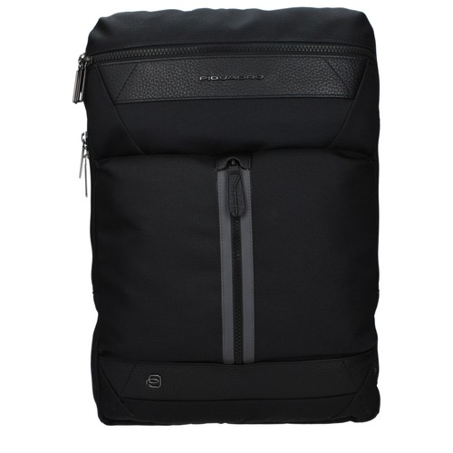 Piquadro black fabric backpack - black,