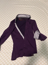 Camicia 7 Camicie Viola Taglia M Manica lunga Uomo SLIM FIT