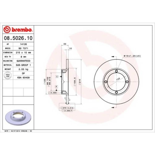 Brembo disco freno - disco,