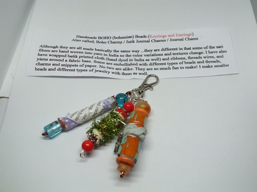 Portachiavi boho fatto mano - portachiavi,