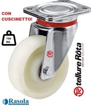 RUOTE NYLON TELLURE ROTA  CON CUSCINETTI ALTA PORTATA DIAMETRO 150-200