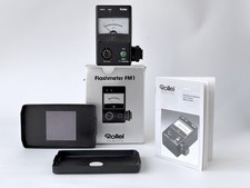 Rollei Flashmetro FM1 207066 + COMPLETO. 2x Pannello posteriore di misurazione Rolleiflex 6006 TTL