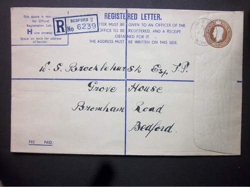 Cancelleria kgvi busta - kgvi, 51/2d