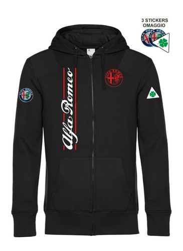 Felpa cappuccio zip alfa - cappuccio, e