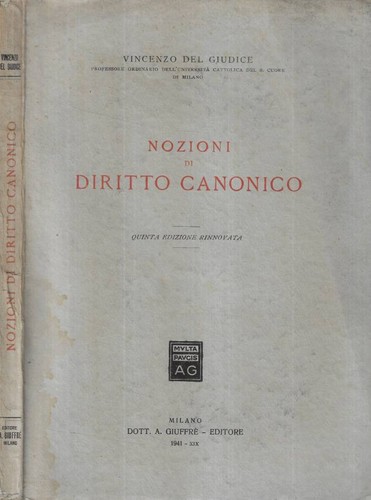 Nozioni diritto canonico - nozioni, di