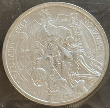 1 oz .999 argento scheletro