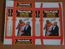 SCATOLA PUBBLICITARIA CACAO TALMONE DUE VECCHI DA NEGOZIO Pubblicità CIOCCOLATO