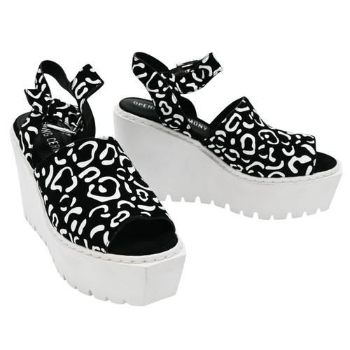 Sandali con zeppa plateau - con,