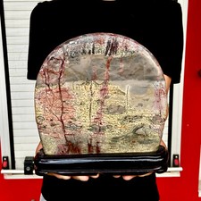 3 libbre bellissima pietra calcarea dendritica cinese naturale Guohua quadro - rara