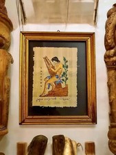 Quadro con papiro e attestato