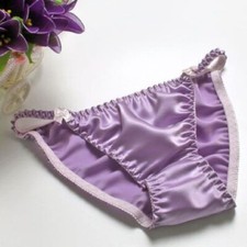 Bikini intimo nuovo per bambina anni 10-12 mutandine seta tinta unita slip 100% seta