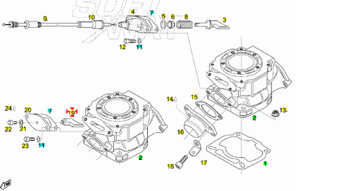 Valvola scarico 564mm aprilia - valvola,
