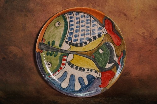 Piatto parete decoro naif - da, "naif"