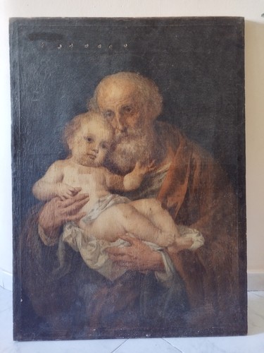 San giuseppe con gesù tela - giuseppe, su