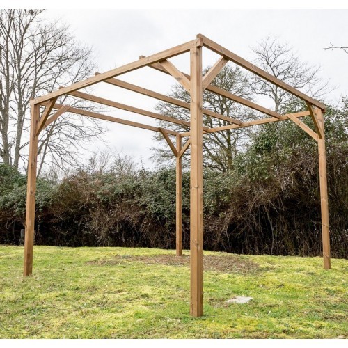 Pergola legno 3x3 gazebo - pergola,
