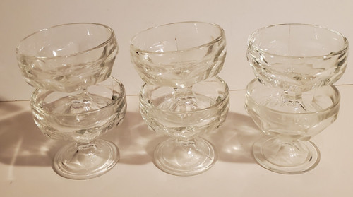 Vtg clear glass sherbet - vtg, sorbet