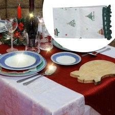 Runner da tavola natalizio, copritavolo rettangolare per feste in casa