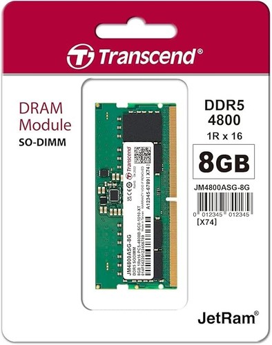 Transcend 8gb ddr5 - 4800mhz, ram