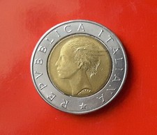 500 LIRE 1991 VARIANTE FIRMA GRANDE - TESTA PICCOLA - 5 DEL VALORE CHIUSO [Q735]